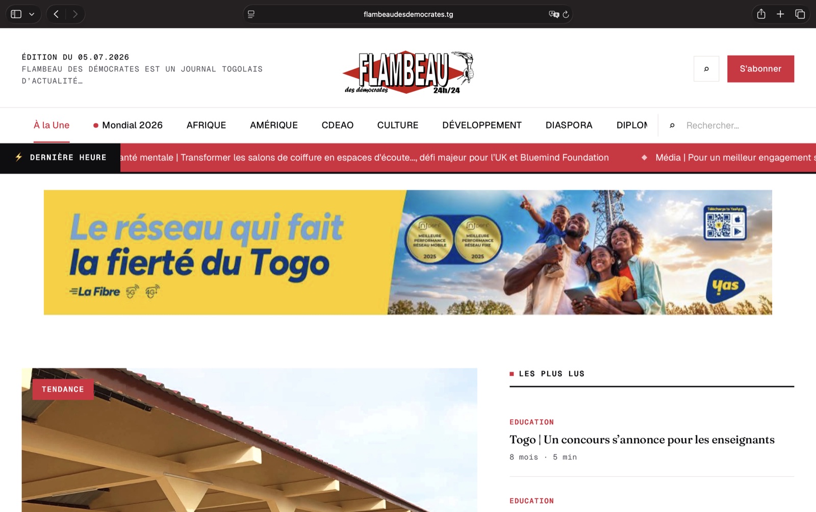 Flambeau des Démocrates · site public